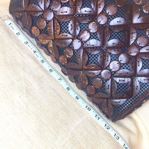 Vintage Handmade Coconut Shell Handbag - Picture 8 of 9